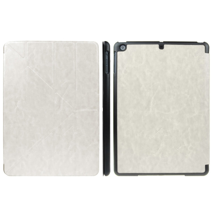 ENKAY ENK-3343 Multi-folding Crazy Horse Texture Leather Case with Sleep / Wake-up Function for iPad mini 1 / 2 / 3