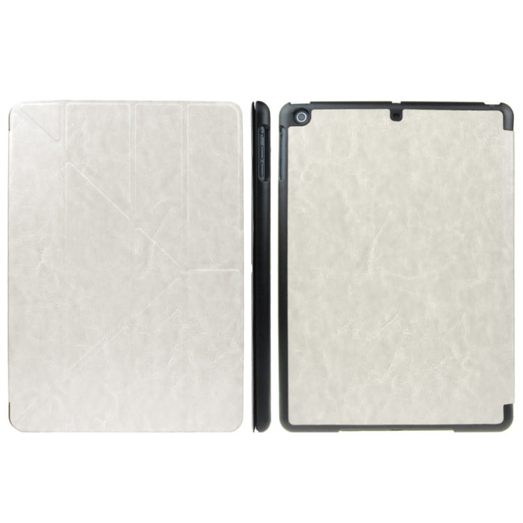 ENKAY ENK-3343 Multi-folding Crazy Horse Texture Leather Case with Sleep / Wake-up Function for iPad mini 1 / 2 / 3