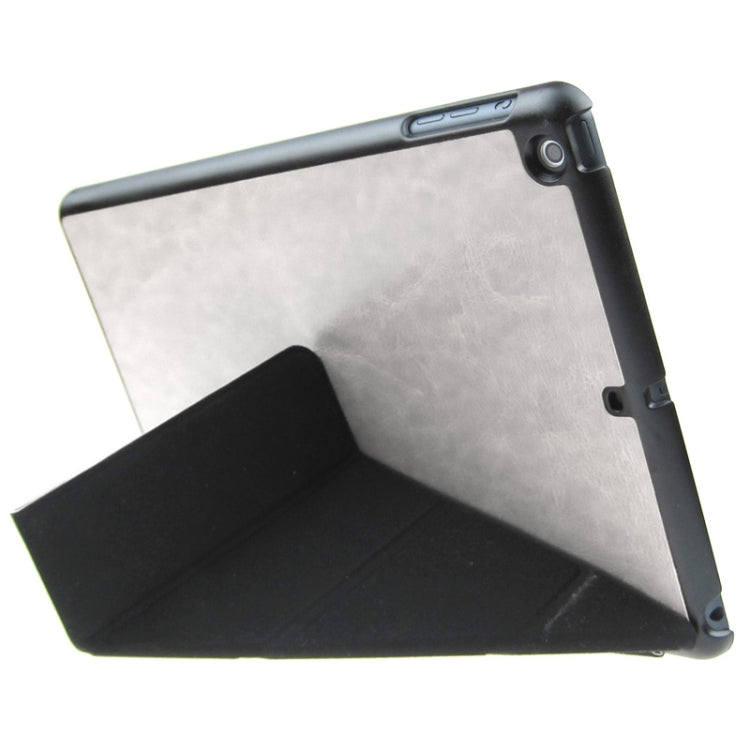 ENKAY ENK-3343 Multi-folding Crazy Horse Texture Leather Case with Sleep / Wake-up Function for iPad mini 1 / 2 / 3