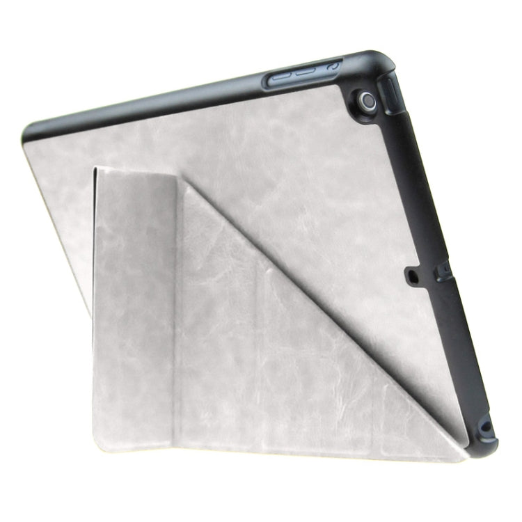 ENKAY ENK-3343 Multi-folding Crazy Horse Texture Leather Case with Sleep / Wake-up Function for iPad mini 1 / 2 / 3