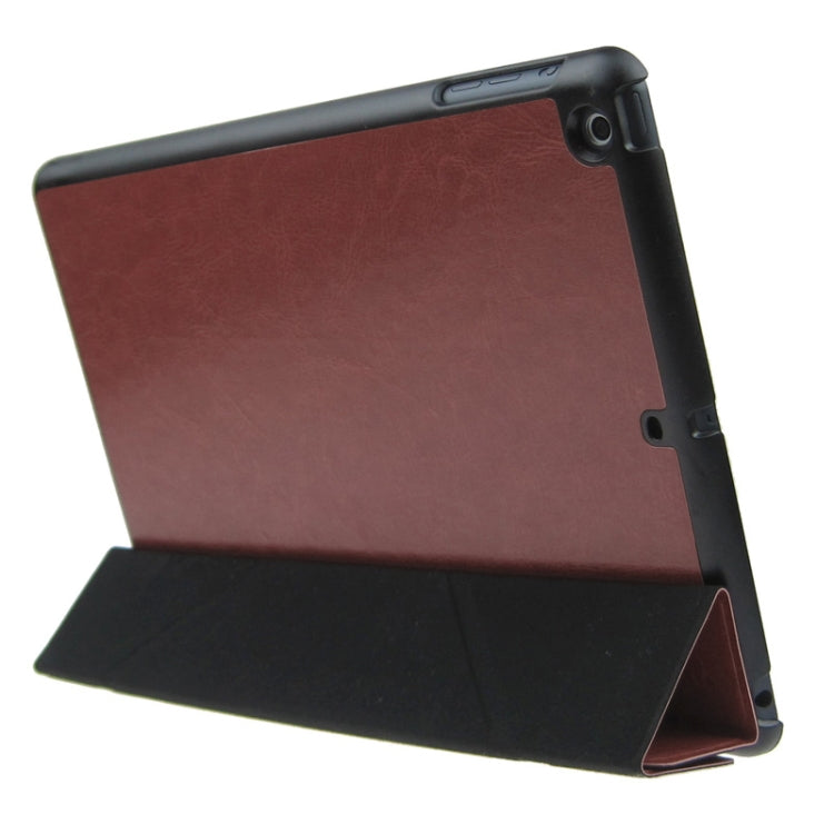 ENKAY ENK-3343 Multi-folding Crazy Horse Texture Leather Case with Sleep / Wake-up Function for iPad mini 1 / 2 / 3