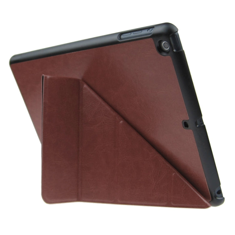 ENKAY ENK-3343 Multi-folding Crazy Horse Texture Leather Case with Sleep / Wake-up Function for iPad mini 1 / 2 / 3