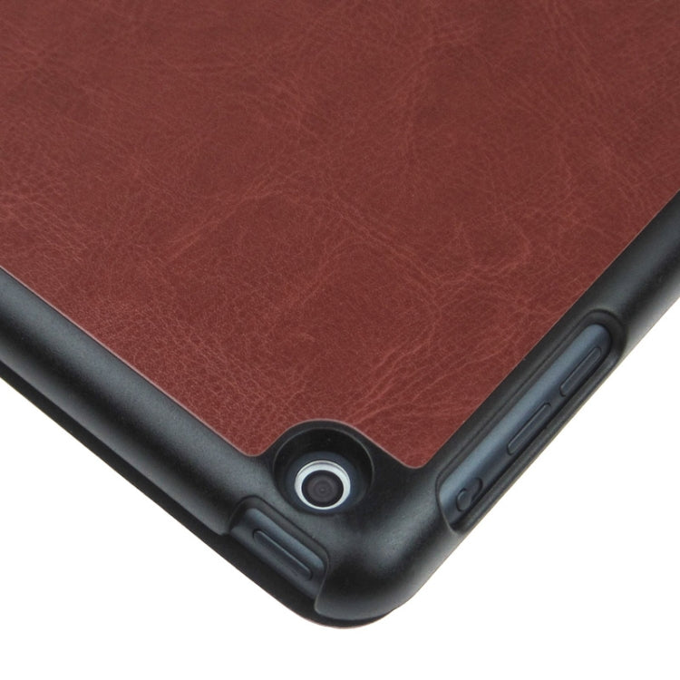 ENKAY ENK-3343 Multi-folding Crazy Horse Texture Leather Case with Sleep / Wake-up Function for iPad mini 1 / 2 / 3