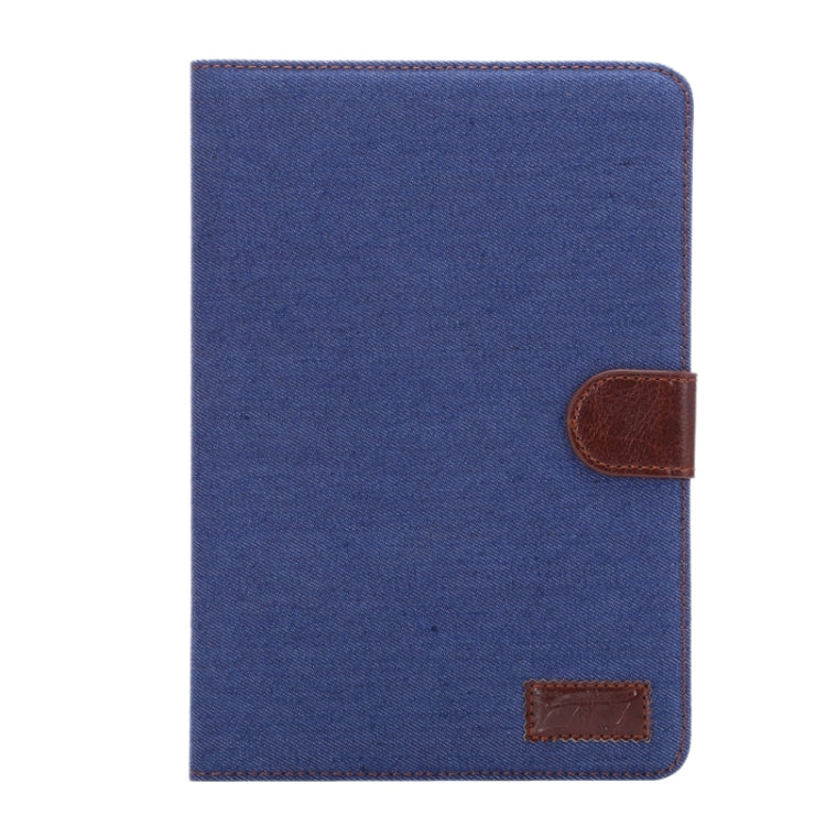 Denim Texture Leather Case with Card Slots & Holder & Sleep Function for iPad mini 3 / mini 2 Retina(Black)