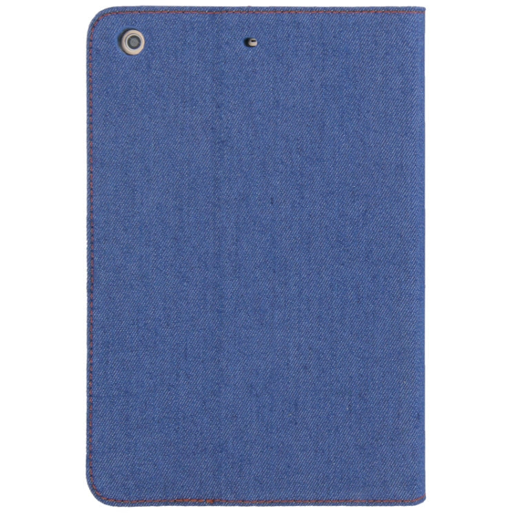Denim Texture Leather Case with Card Slots & Holder & Sleep Function for iPad mini 3 / mini 2 Retina(Black)