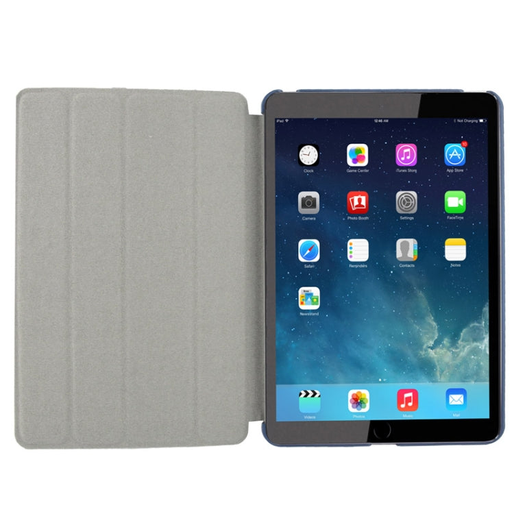 4-folding Cross Texture Leather Case with Sleep / Wake-up Function & Holder for iPad mini 1 / 2 / 3