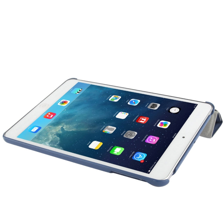 4-folding Cross Texture Leather Case with Sleep / Wake-up Function & Holder for iPad mini 1 / 2 / 3