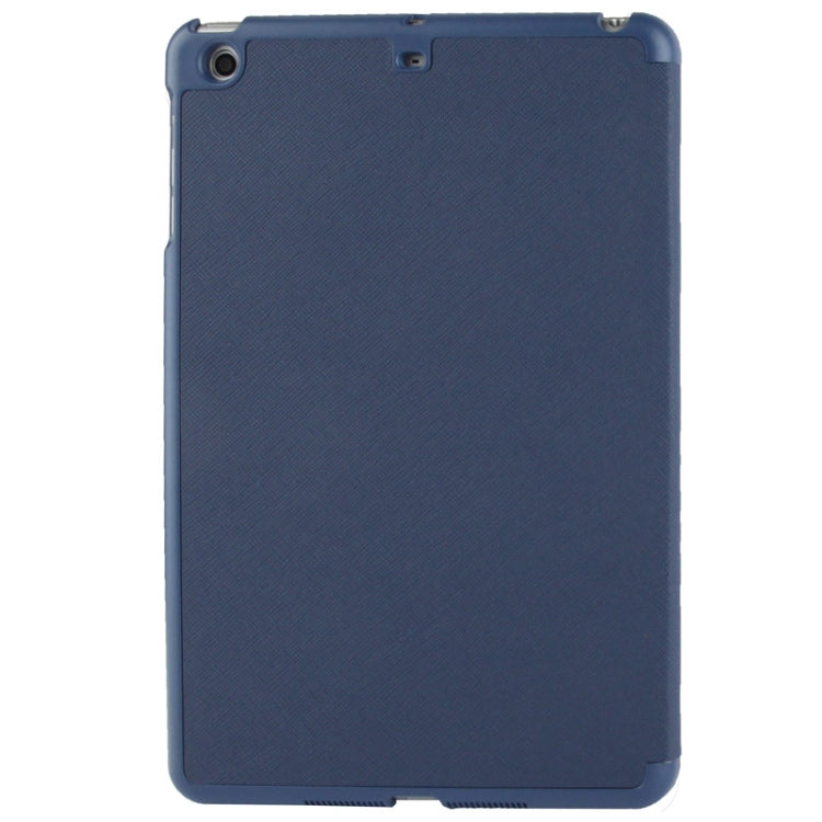 4-folding Cross Texture Leather Case with Sleep / Wake-up Function & Holder for iPad mini 1 / 2 / 3