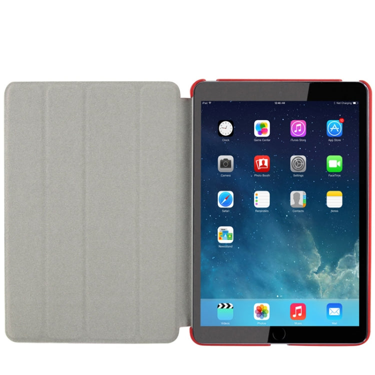4-folding Cross Texture Leather Case with Sleep / Wake-up Function & Holder for iPad mini 1 / 2 / 3