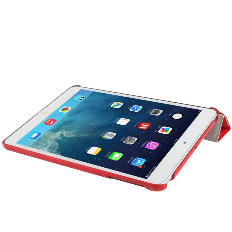 4-folding Cross Texture Leather Case with Sleep / Wake-up Function & Holder for iPad mini 1 / 2 / 3