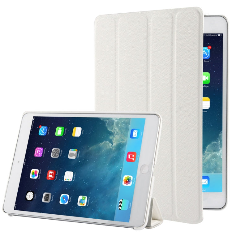 4-folding Cross Texture Leather Case with Sleep / Wake-up Function & Holder for iPad mini 1 / 2 / 3