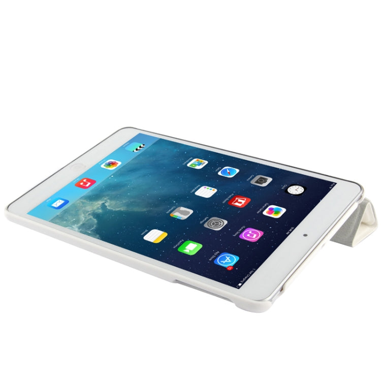4-folding Cross Texture Leather Case with Sleep / Wake-up Function & Holder for iPad mini 1 / 2 / 3