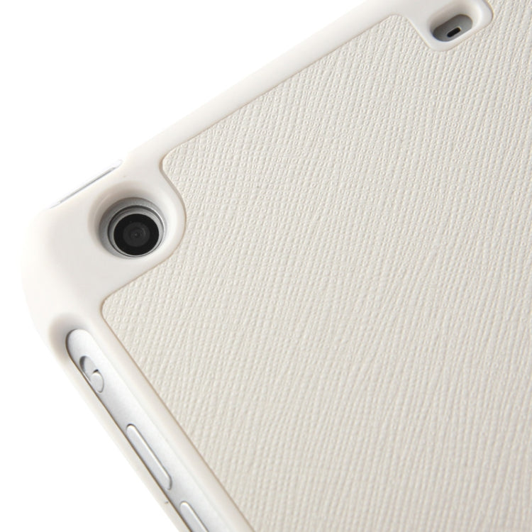 4-folding Cross Texture Leather Case with Sleep / Wake-up Function & Holder for iPad mini 1 / 2 / 3