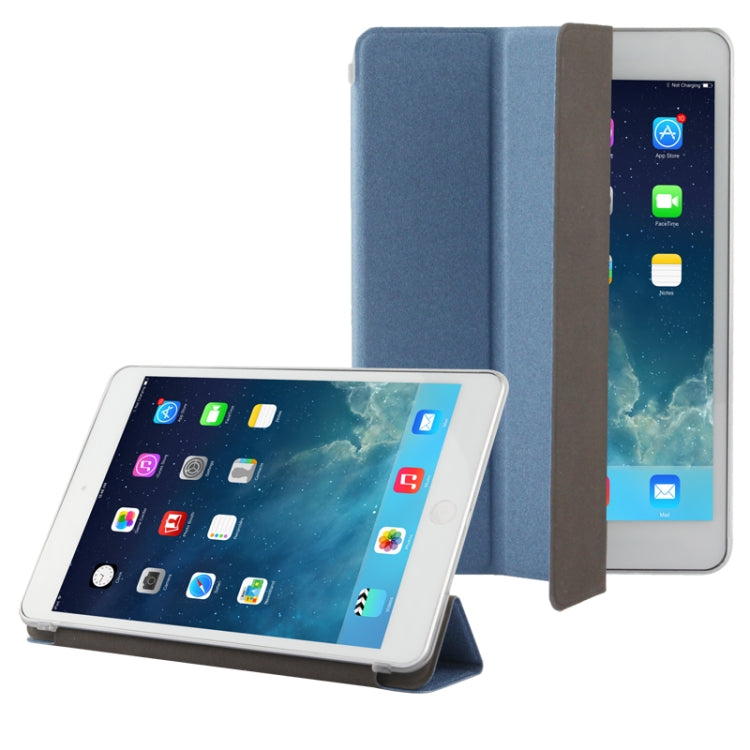 3-folding Matte Texture Leather Case with Holder & Sleep / Wake-up Function for iPad mini 1 / 2 / 3