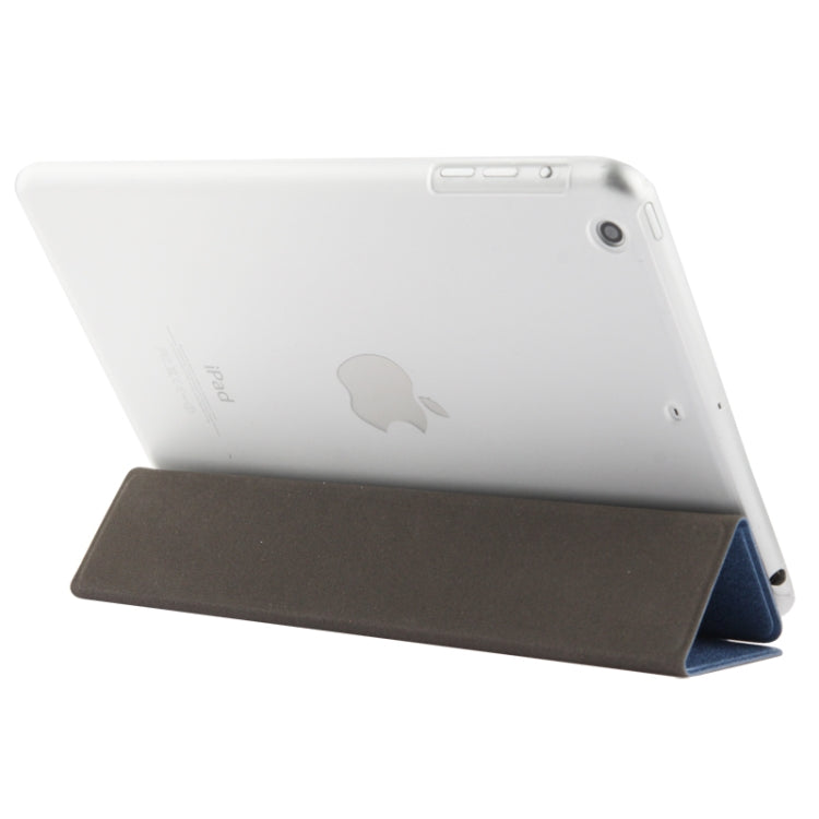 3-folding Matte Texture Leather Case with Holder & Sleep / Wake-up Function for iPad mini 1 / 2 / 3