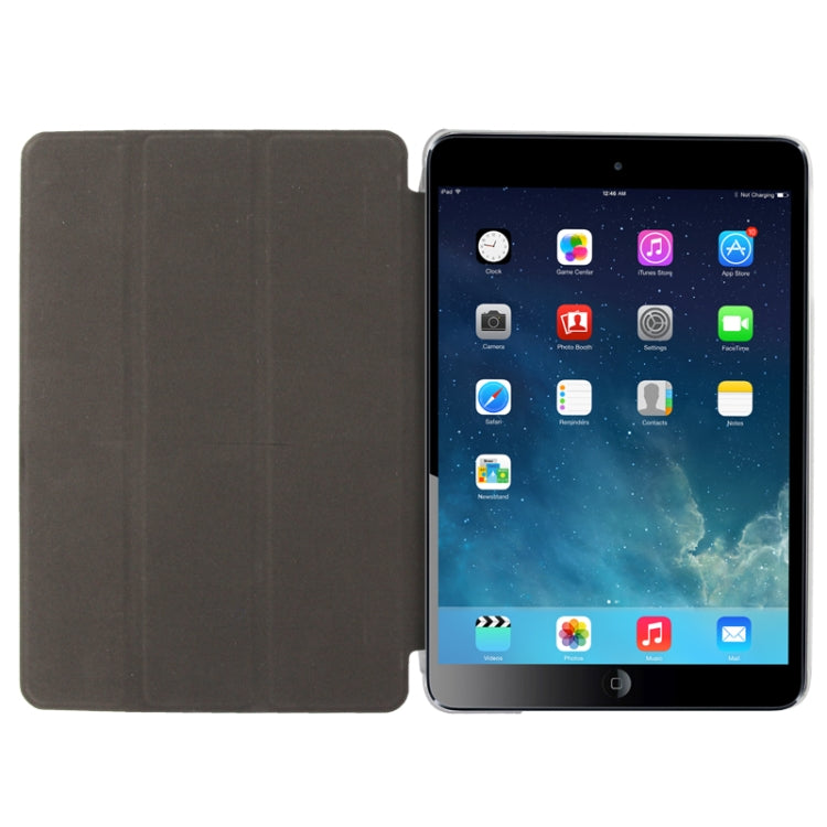 3-folding Matte Texture Leather Case with Holder & Sleep / Wake-up Function for iPad mini 1 / 2 / 3