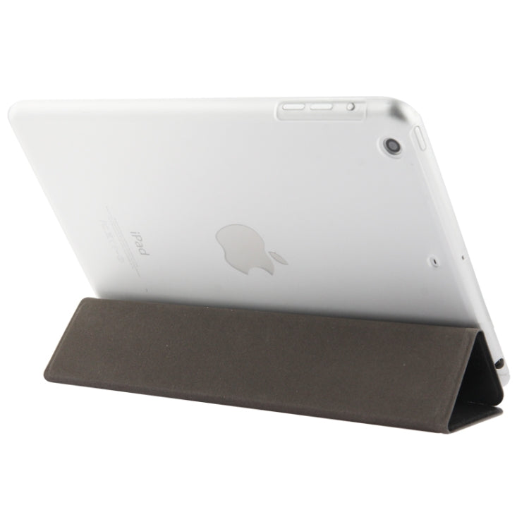 3-folding Matte Texture Leather Case with Holder & Sleep / Wake-up Function for iPad mini 1 / 2 / 3