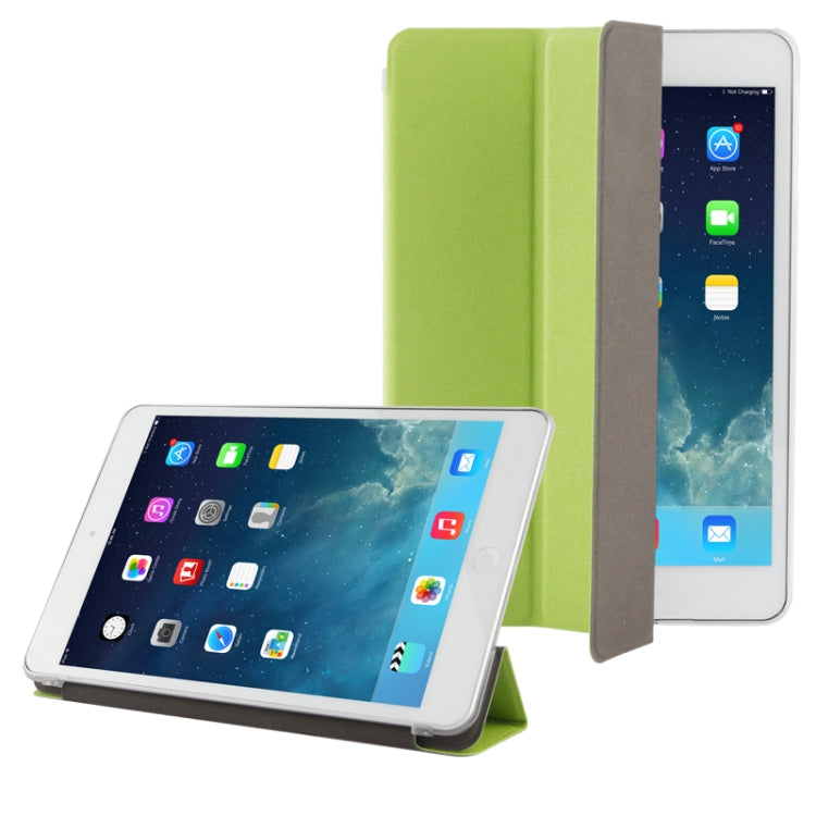 3-folding Matte Texture Leather Case with Holder & Sleep / Wake-up Function for iPad mini 1 / 2 / 3