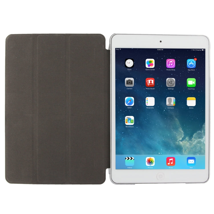 3-folding Matte Texture Leather Case with Holder & Sleep / Wake-up Function for iPad mini 1 / 2 / 3