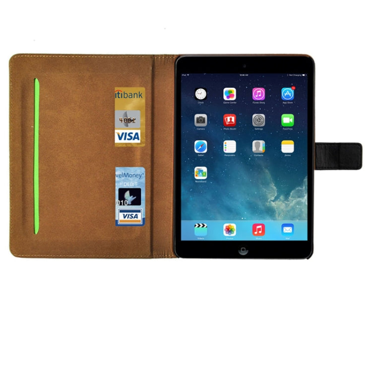 Crazy Horse Texture Leather Case with Sleep / Wake-up Function & Credit Card Slots for iPad mini 1 / 2 / 3