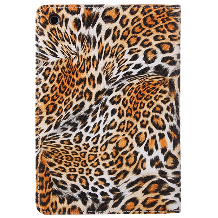 Leopard Texture Protective PU Leather Case with Sleep / Wake-up Function for iPad mini 1 / 2 / 3