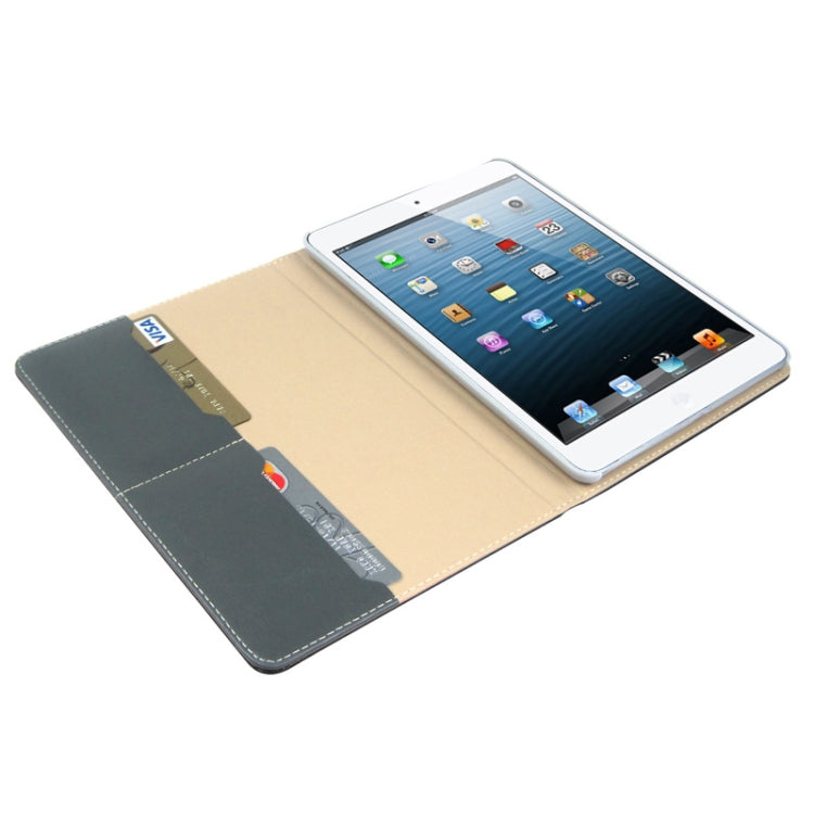 ENKAY Crazy Horse Texture Embossing Pattern Protective PU Leather Case with Sleep / Wake-up Function & Credit Card Slots for iPad mini 1 / 2 / 3