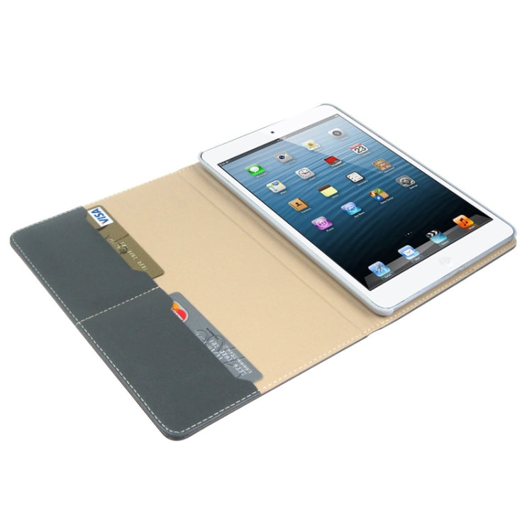 ENKAY Crazy Horse Texture Embossing Pattern Protective PU Leather Case with Sleep / Wake-up Function & Credit Card Slots for iPad mini 1 / 2 / 3