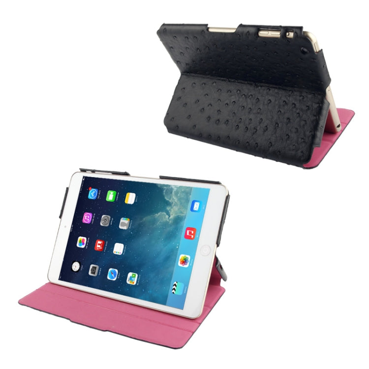 Wasswey Series Ostrich Skin Texture Leather Case for iPad mini 1 / 2 / 3