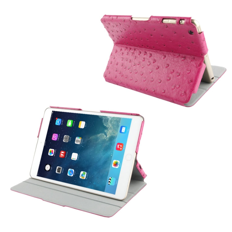 Wasswey Series Ostrich Skin Texture Leather Case for iPad mini 1 / 2 / 3