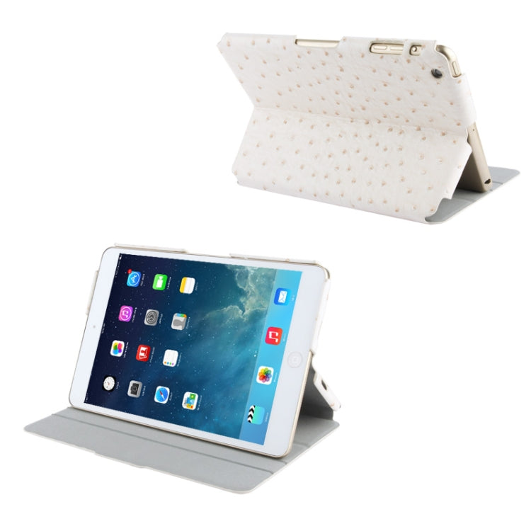 Wasswey Series Ostrich Skin Texture Leather Case for iPad mini 1 / 2 / 3
