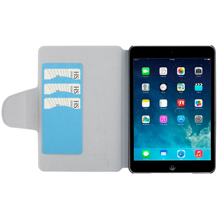 Linen Texture Magnetic Buckle Leather Case with Credit Card Slot & Holder for iPad mini 1 / 2 / 3