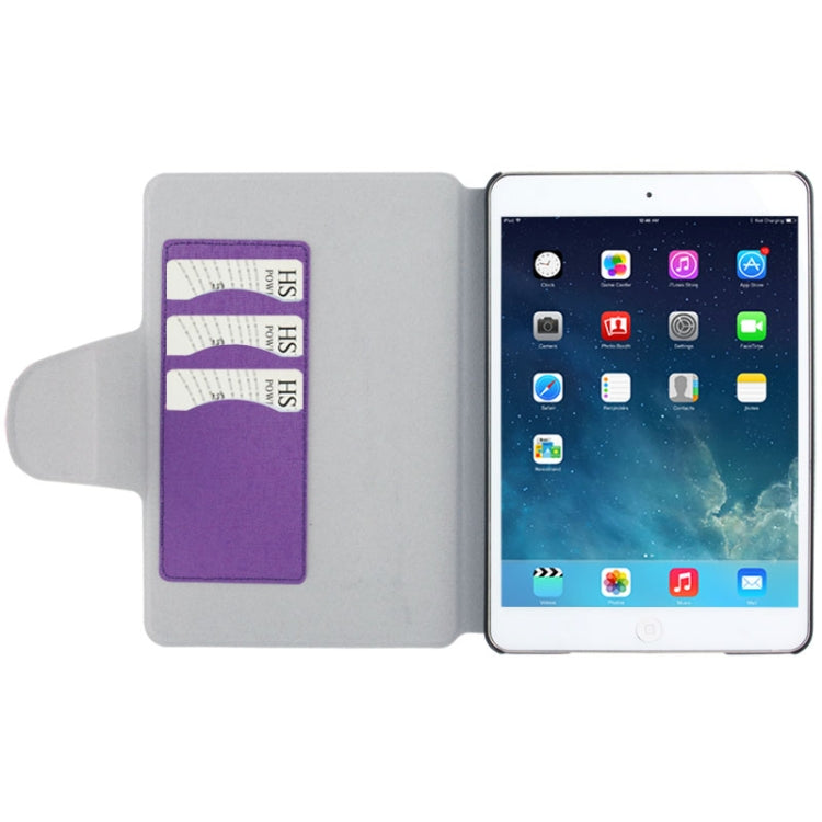 Linen Texture Magnetic Buckle Leather Case with Credit Card Slot & Holder for iPad mini 1 / 2 / 3