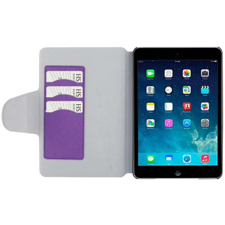 Linen Texture Magnetic Buckle Leather Case with Credit Card Slot & Holder for iPad mini 1 / 2 / 3