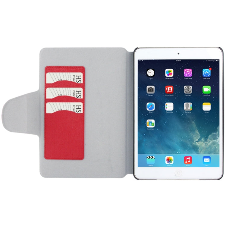 Linen Texture Magnetic Buckle Leather Case with Credit Card Slot & Holder for iPad mini 1 / 2 / 3