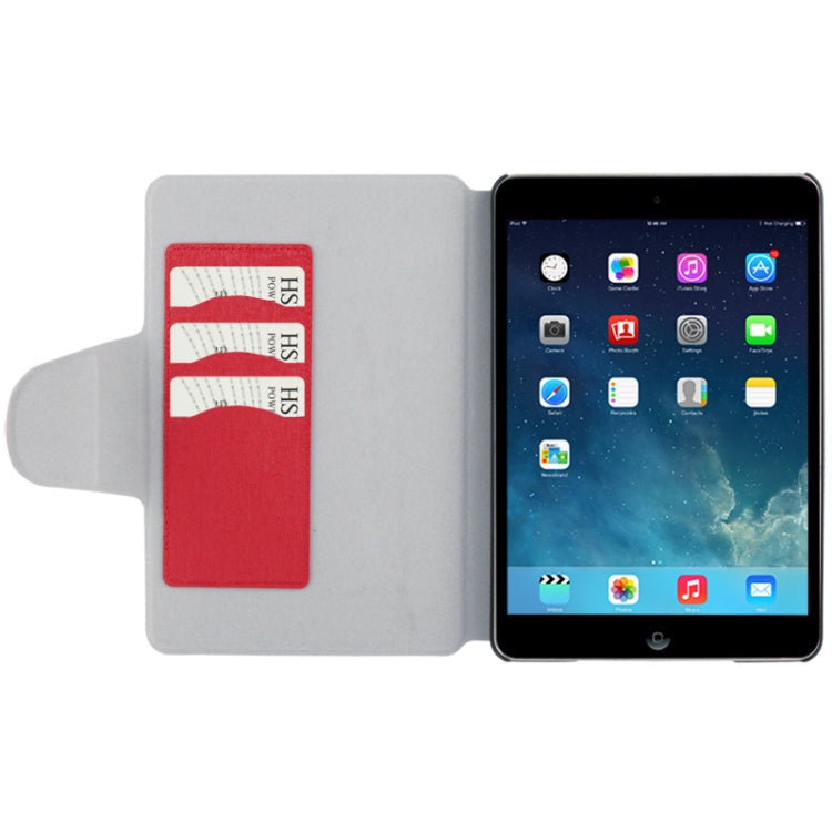 Linen Texture Magnetic Buckle Leather Case with Credit Card Slot & Holder for iPad mini 1 / 2 / 3