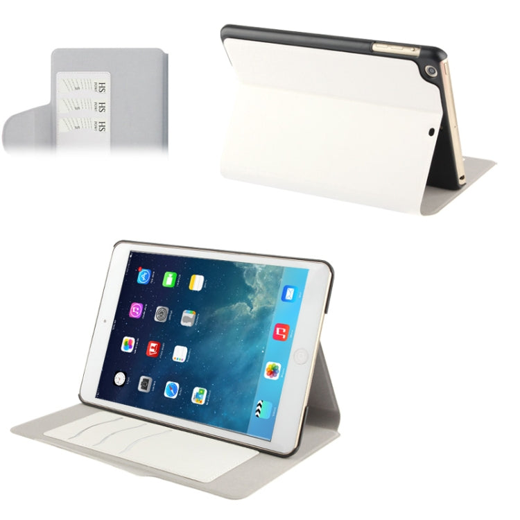 Linen Texture Magnetic Buckle Leather Case with Credit Card Slot & Holder for iPad mini 1 / 2 / 3