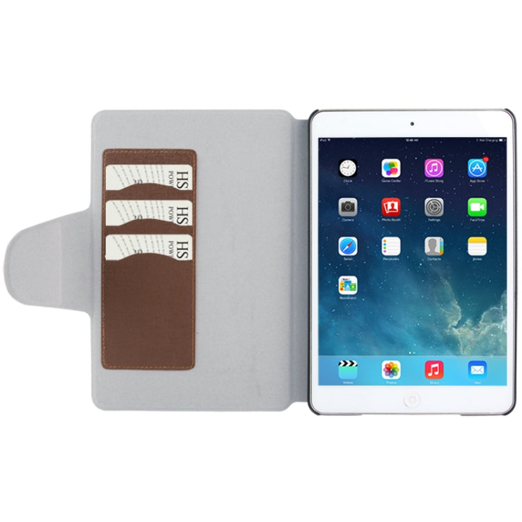 Linen Texture Magnetic Buckle Leather Case with Credit Card Slot & Holder for iPad mini 1 / 2 / 3