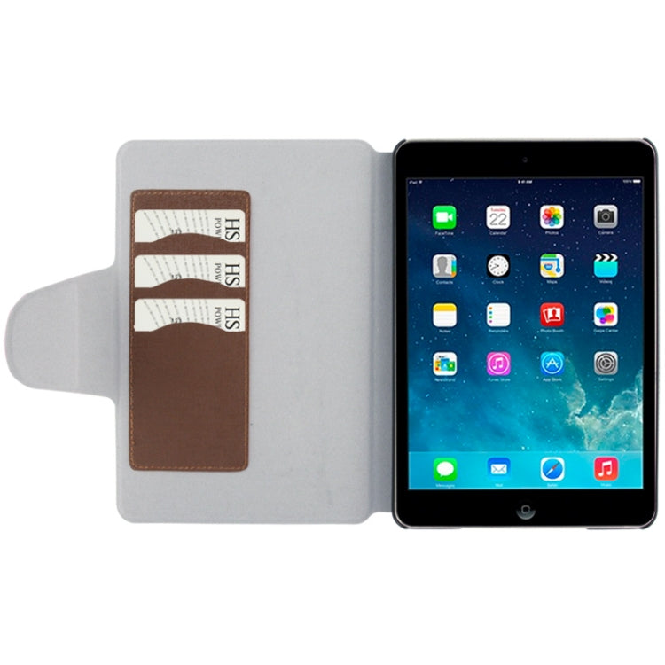 Linen Texture Magnetic Buckle Leather Case with Credit Card Slot & Holder for iPad mini 1 / 2 / 3