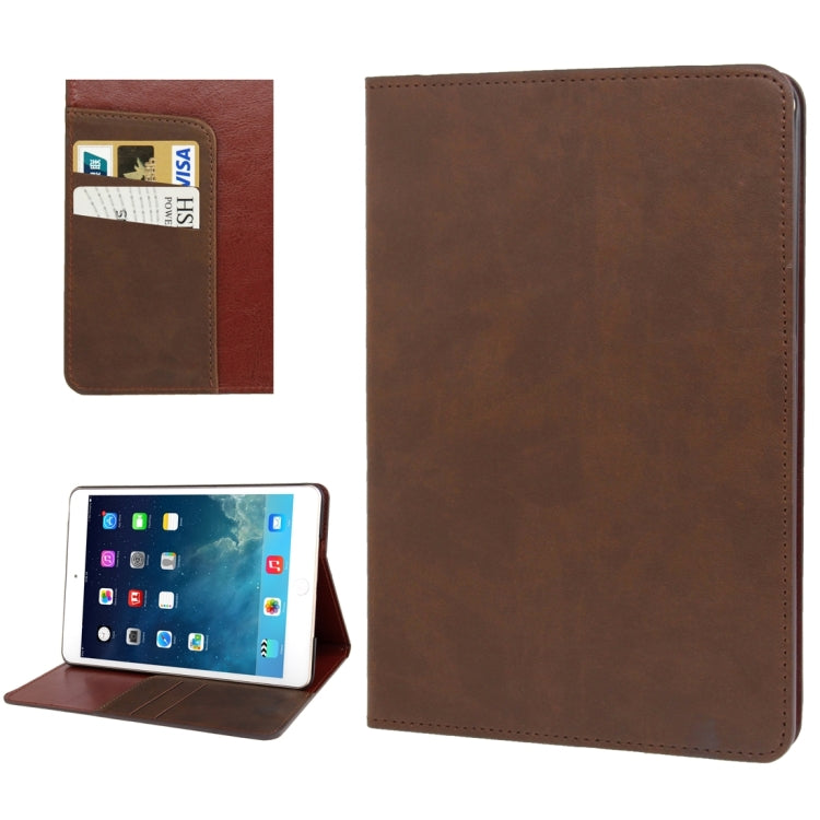 Crazy Horse Texture Leather Case with Card Slots & Holder & Wallet & Sleep Function for iPad mini 3 / mini 2 Retina(Coffee)