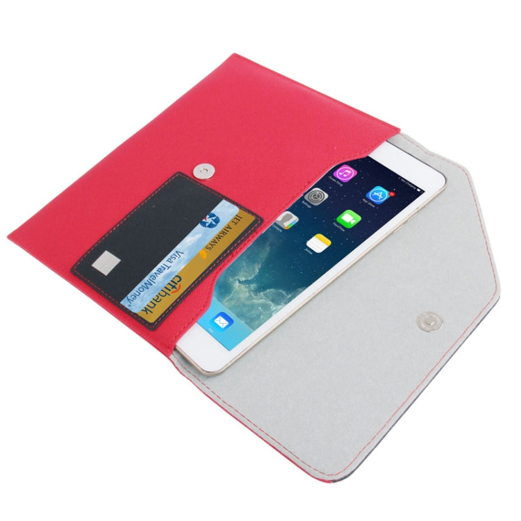 Envelope Handbag Style Cross Texture Leather Bag / Carry Bag with Credit Card Slot for iPad mini 1 / 2 / 3 / Galaxy Tab / P3100 / P3200 / T3200 / N5100