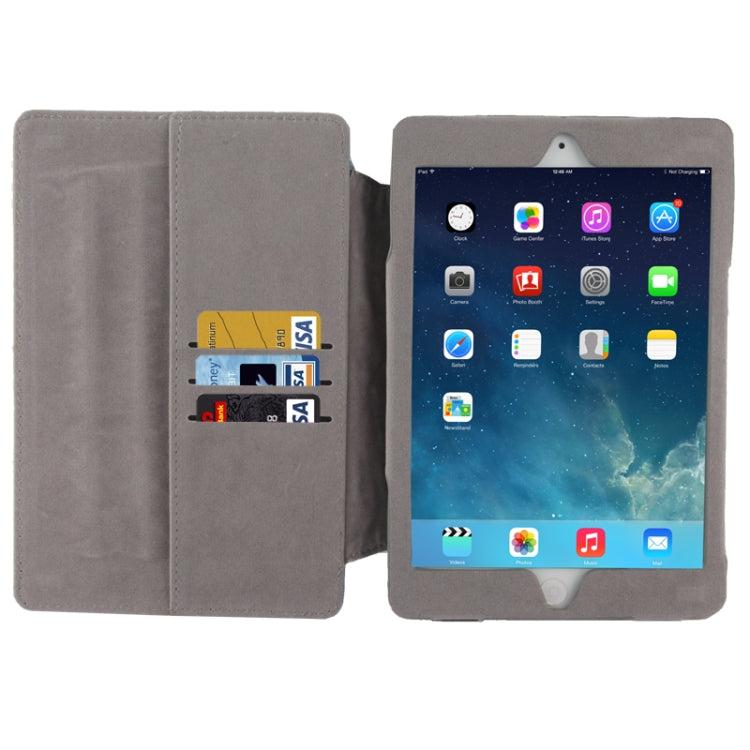 Denim Style Leather Case with 2-angle Holder & Credit Card Slots for iPad mini 1 / 2 / 3