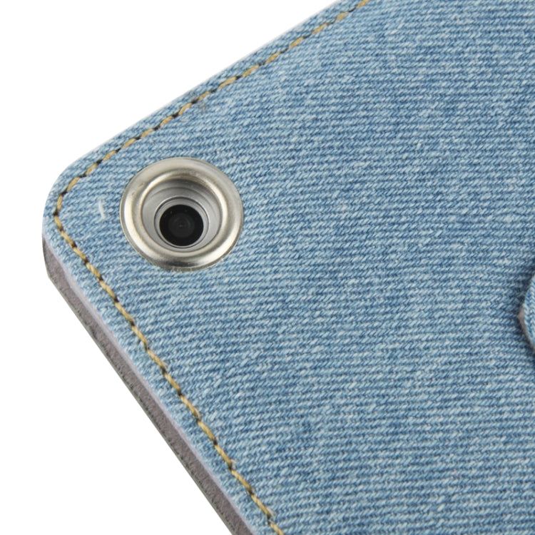 Denim Style Leather Case with 2-angle Holder & Credit Card Slots for iPad mini 1 / 2 / 3