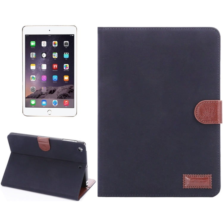 Canvas Texture Leather Case with Holder & Card Slots & Sleep Function for iPad Mini3 / Mini 2