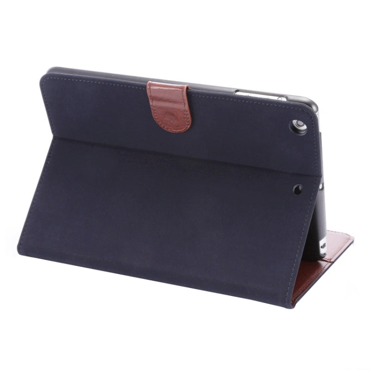 Canvas Texture Leather Case with Holder & Card Slots & Sleep Function for iPad Mini3 / Mini 2