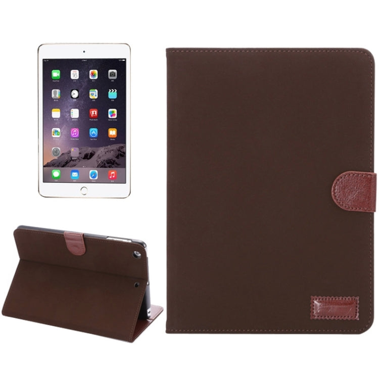 Canvas Texture Leather Case with Holder & Card Slots & Sleep Function for iPad Mini3 / Mini 2