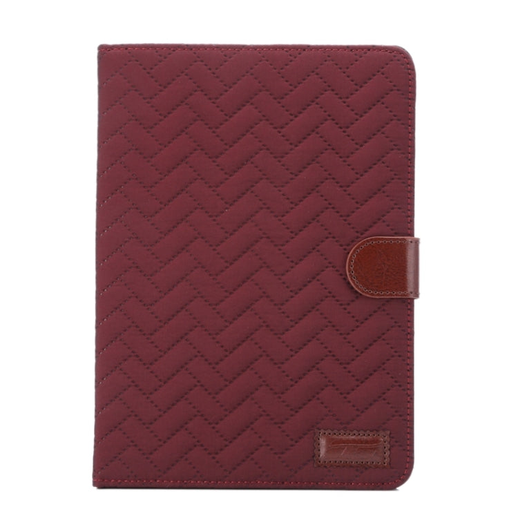 Plaid Texture Leather Case with Holder & Card Slots & Wallet & Sleep Function for iPad Mini3 / Mini 2