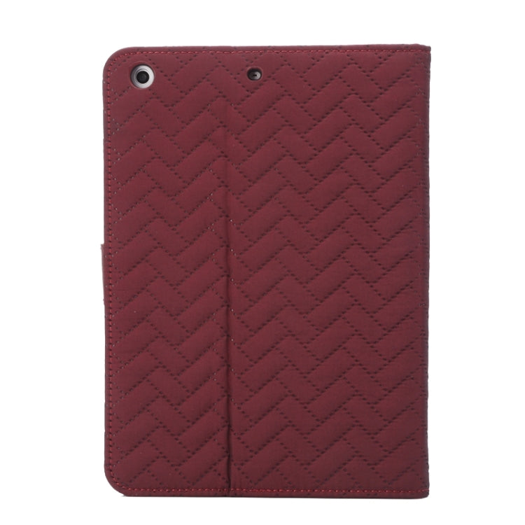 Plaid Texture Leather Case with Holder & Card Slots & Wallet & Sleep Function for iPad Mini3 / Mini 2