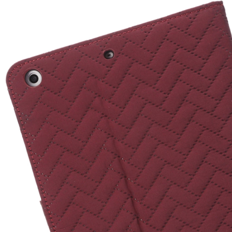 Plaid Texture Leather Case with Holder & Card Slots & Wallet & Sleep Function for iPad Mini3 / Mini 2