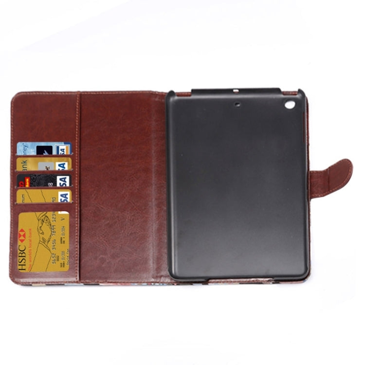 Plaid Texture Leather Case with Holder & Card Slots & Wallet & Sleep Function for iPad Mini3 / Mini 2