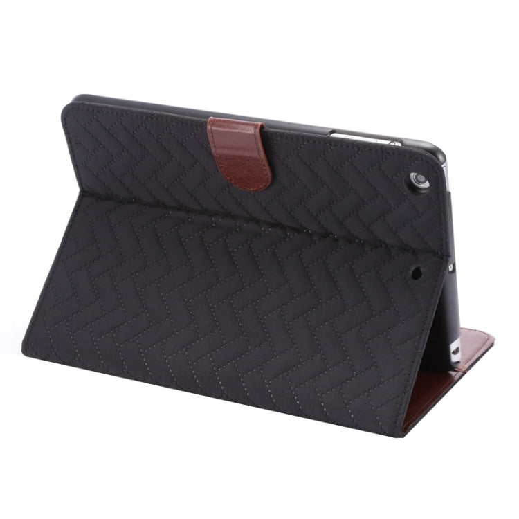 Plaid Texture Leather Case with Holder & Card Slots & Wallet & Sleep Function for iPad Mini3 / Mini 2
